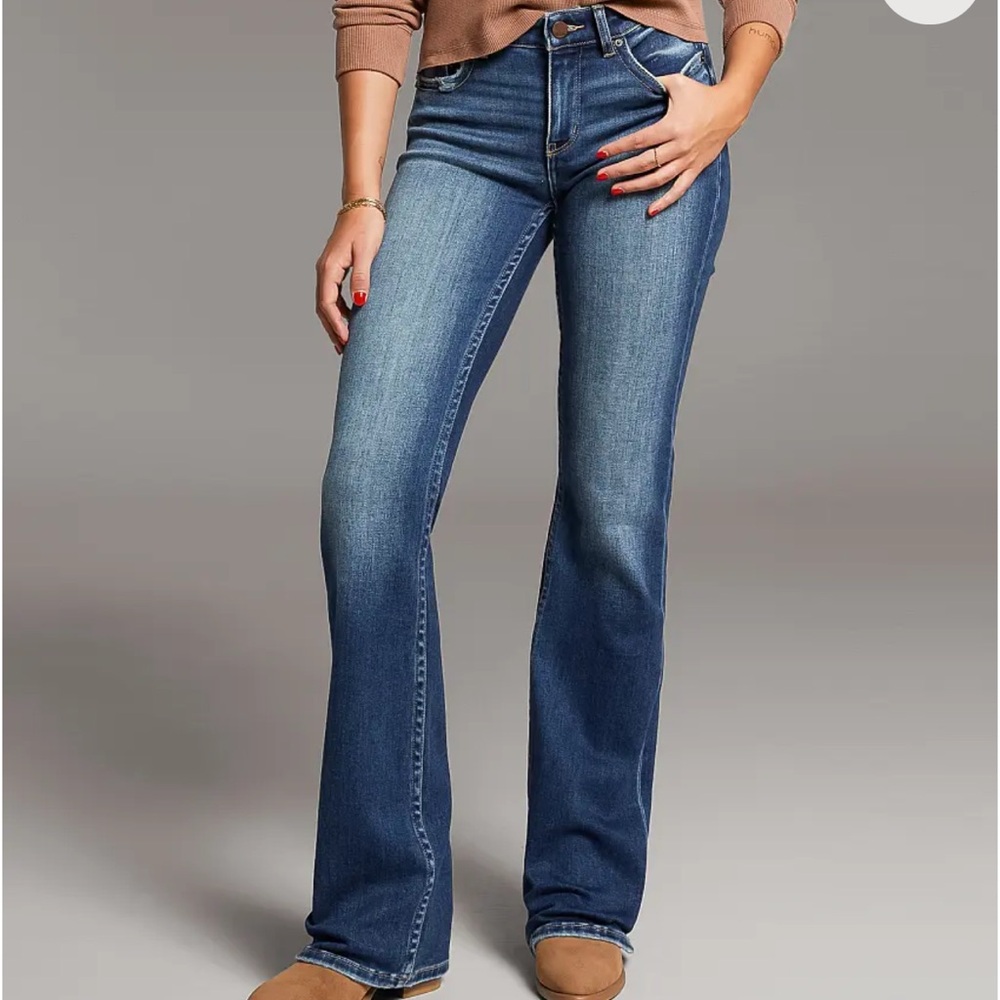 BKE Women's Boot Cut Jeans in Dark Blue